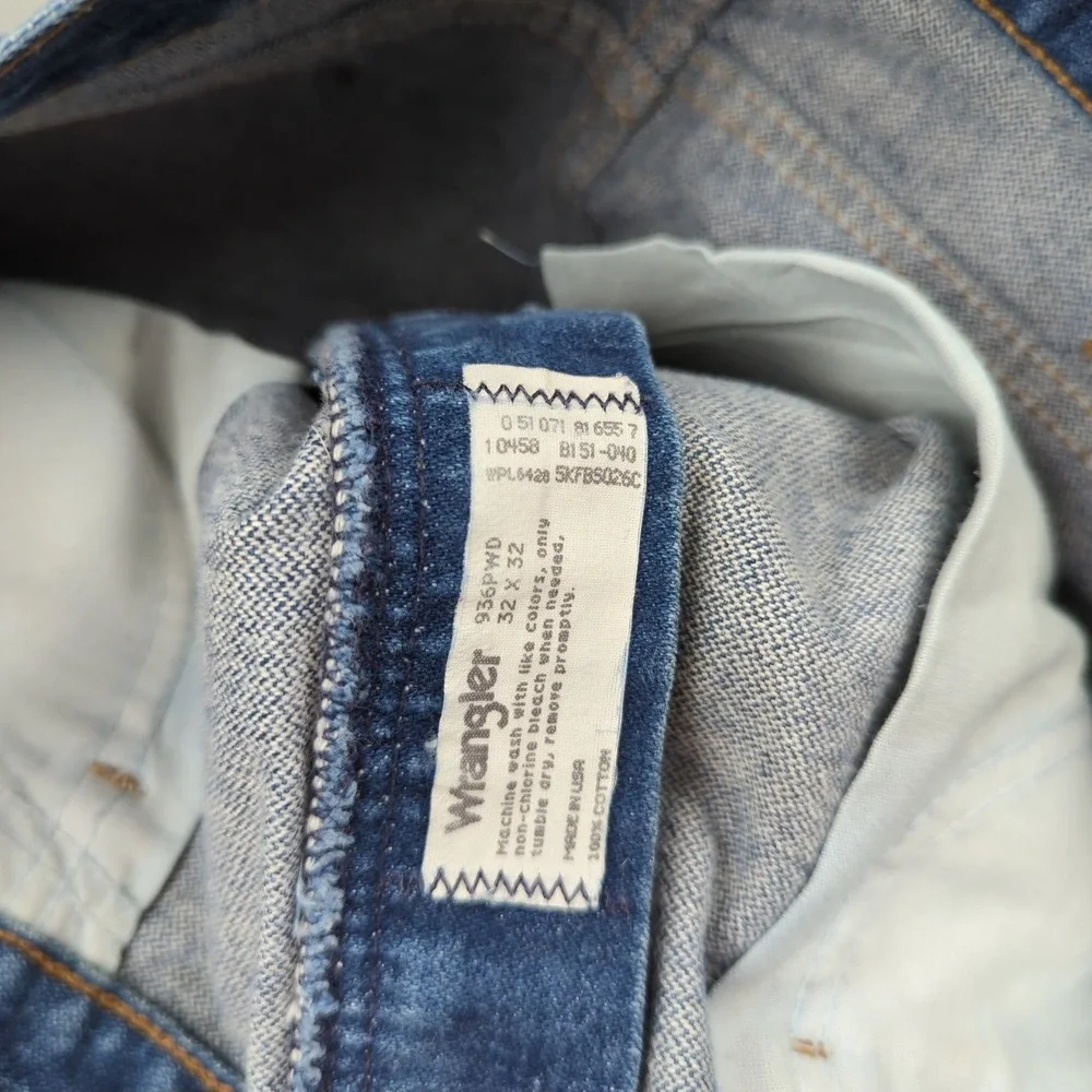 Vintage Wrangler Jeans Mens 32x32 Blue Western Cowboy Cut 936 Rodeo Rancher 90s
